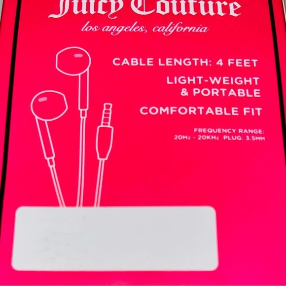 Juicy Couture Headphones Juicy Couture Pink Earbuds Headphones